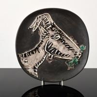 Pablo Picasso Tete de Chevre Plate, Madoura (A.R. 112) - Sold for $7,500 on 04-23-2022 (Lot 44).jpg